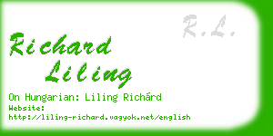 richard liling business card