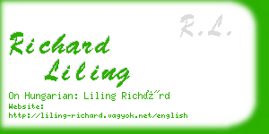 richard liling business card